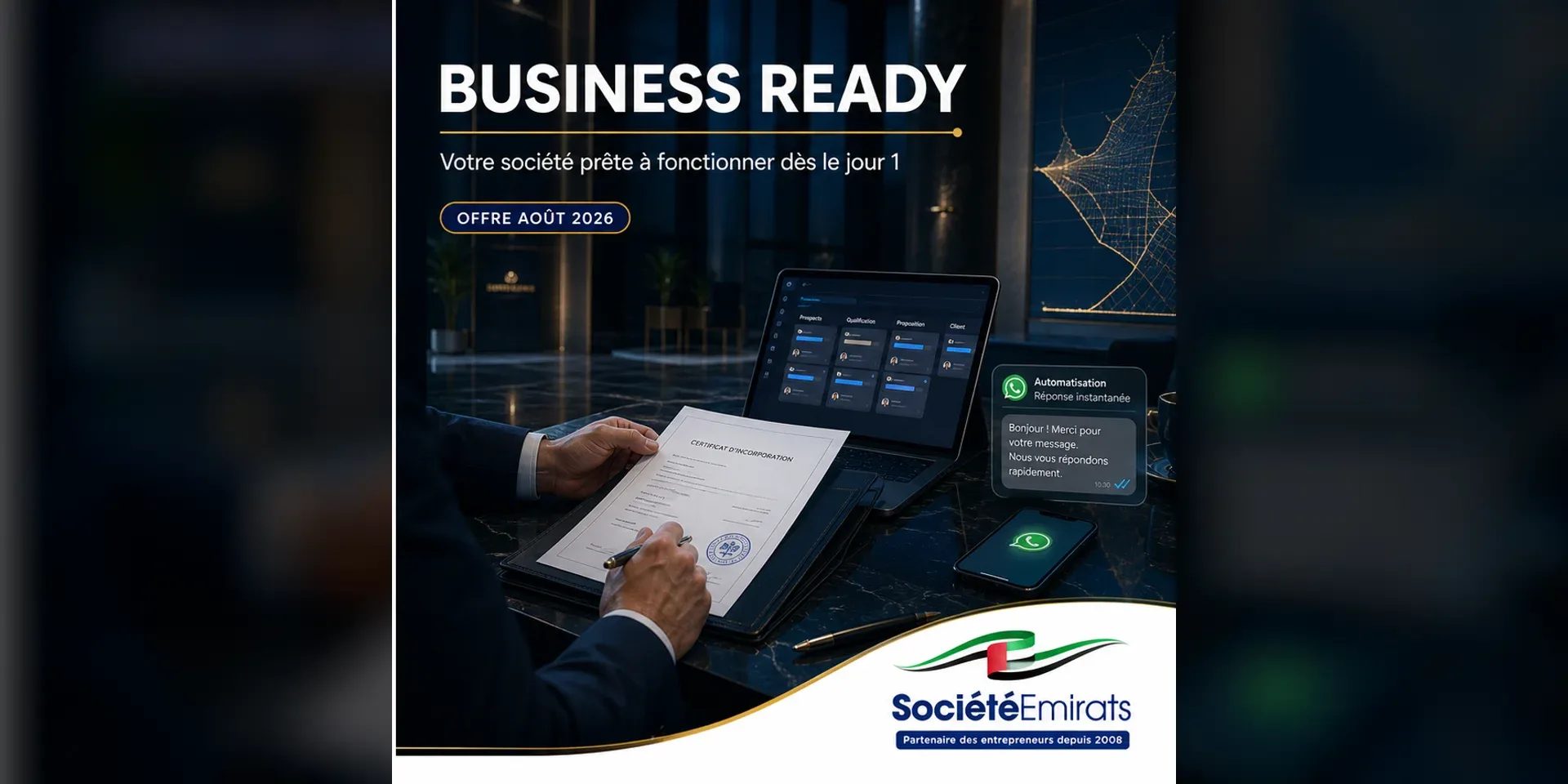 Offre Business Ready pour créer une société Free Zone aux Émirats