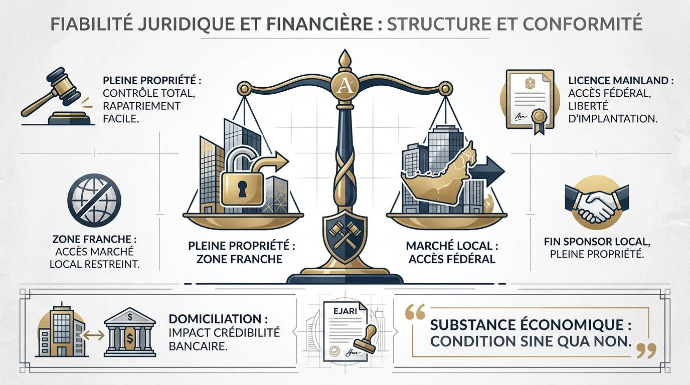 Schéma de conformité juridique et financière pour les structures aux Émirats