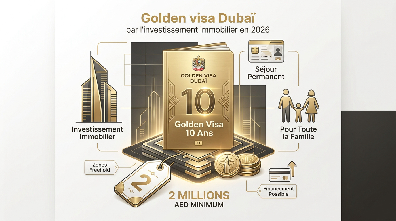 Investissement immobilier de luxe à Dubaï pour l'obtention du Golden Visa