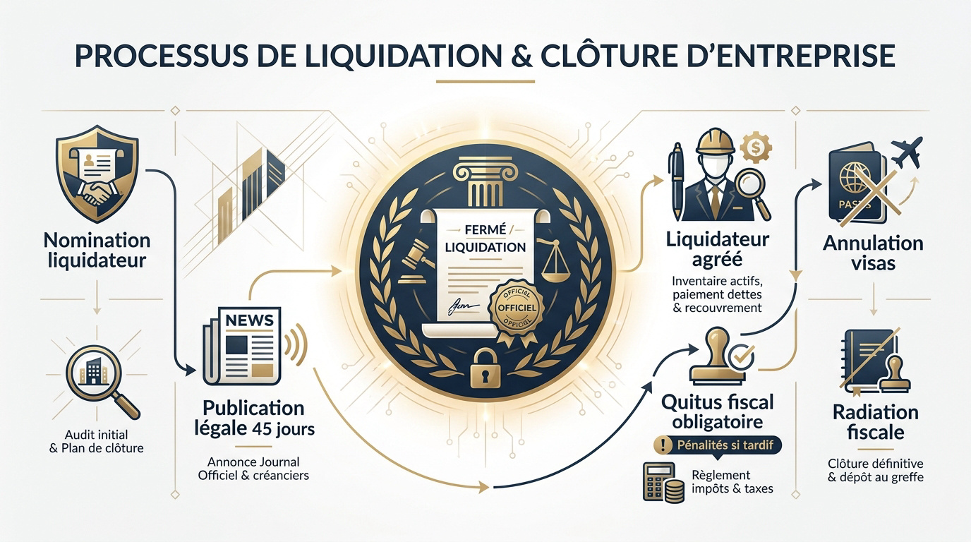 Processus de liquidation et clôture d'entreprise à Dubaï