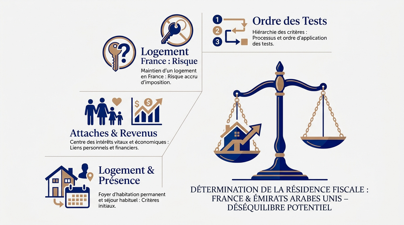 Analyse des critères de résidence fiscale entre la France et les Émirats arabes unis