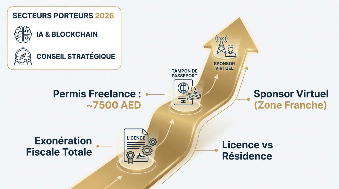 Parcours d'obtention et avantages financiers du visa freelance à Dubaï en 2026