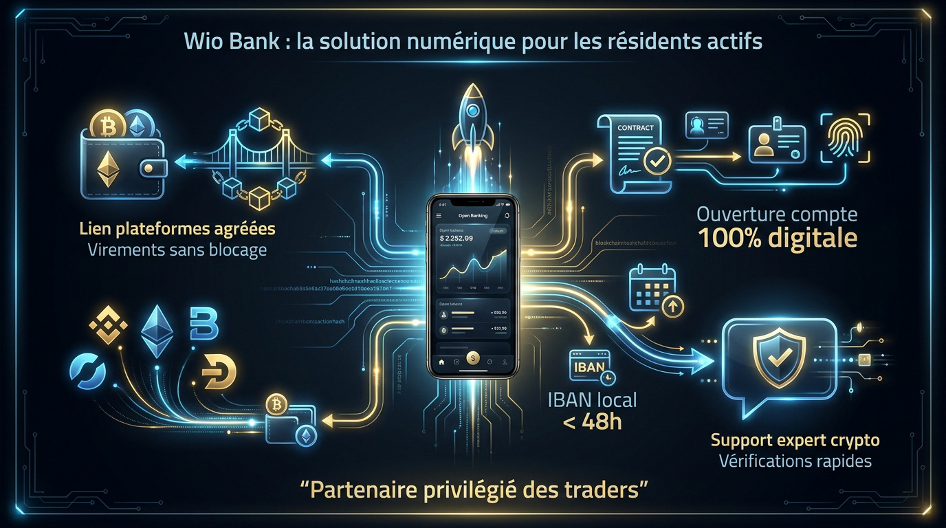 Interface numérique de Wio Bank pour les résidents à Dubaï