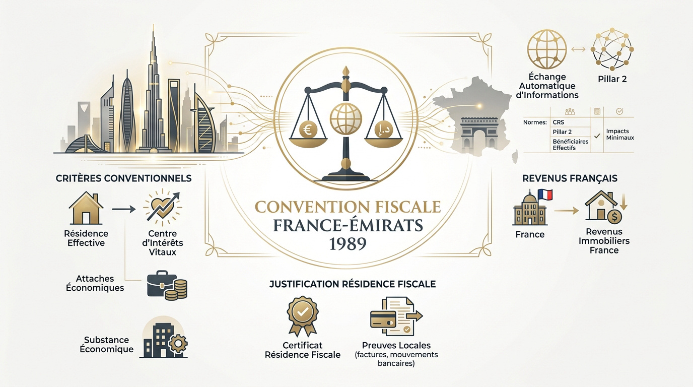Convention fiscale France-Émirats et gestion de patrimoine pour expatriés à Dubaï