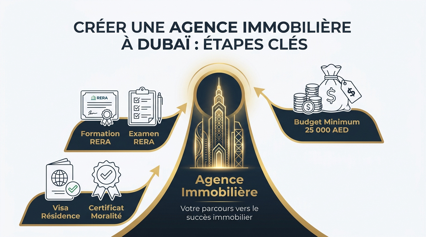 Prix et étapes pour créer votre agence immobilière à Dubaï