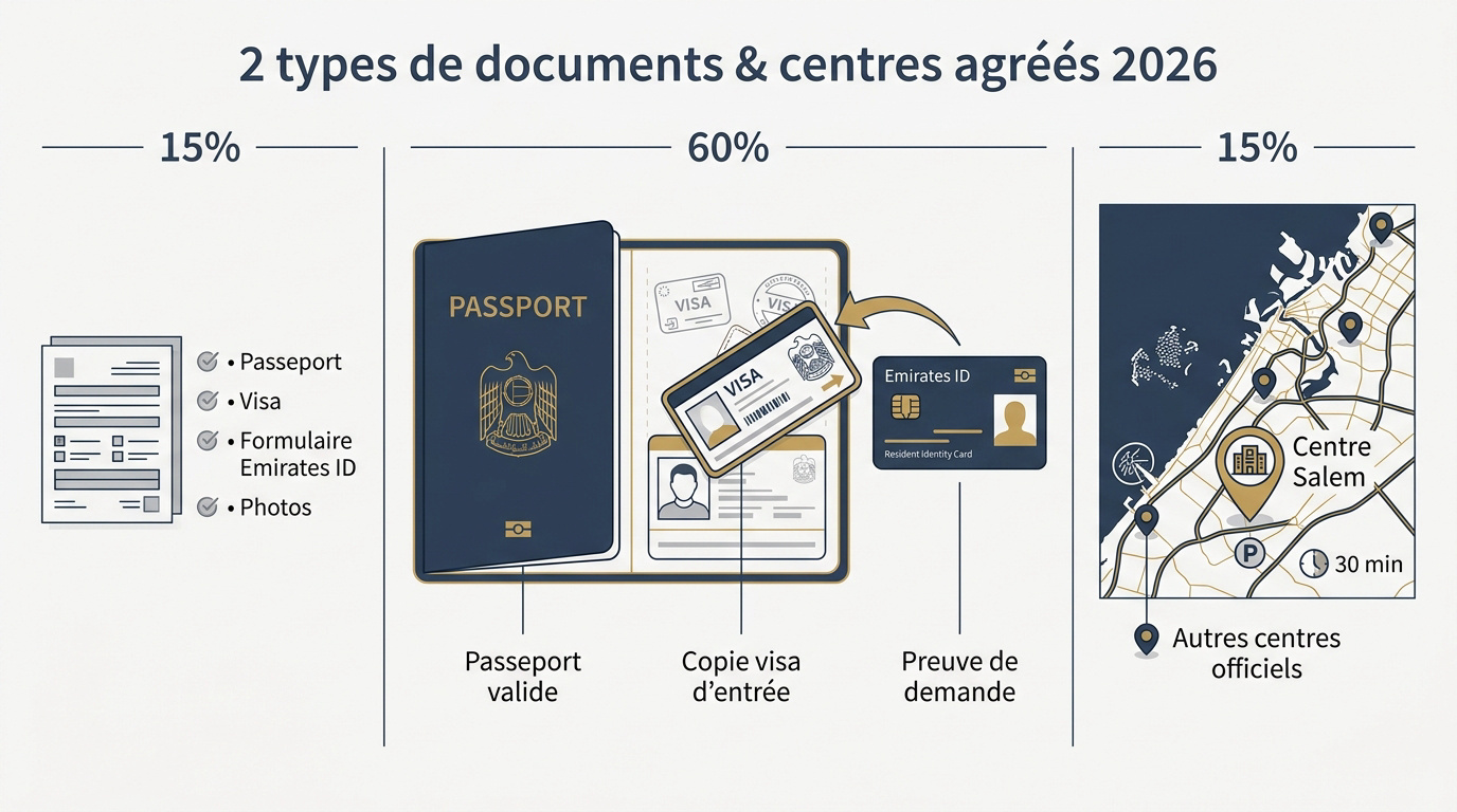 Documents administratifs et centres médicaux pour visa Dubaï 2026