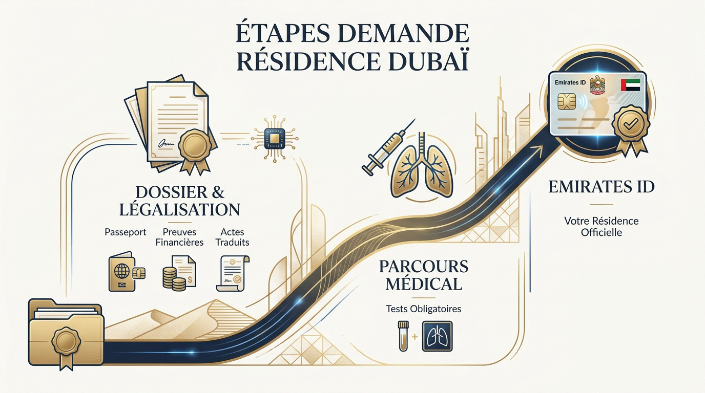 Procédure administrative pour le visa de résidence retraité à Dubaï