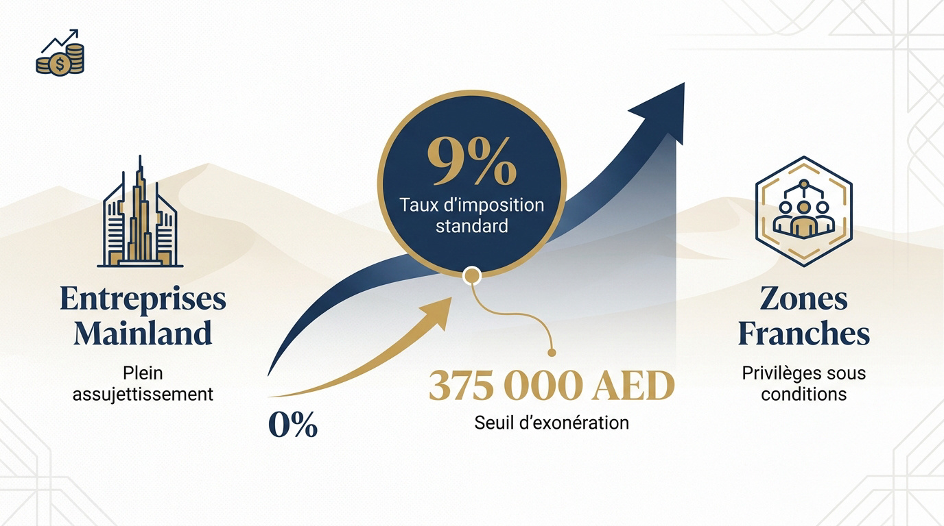 Seuils d'imposition et taux de 9 pourcent à Dubaï