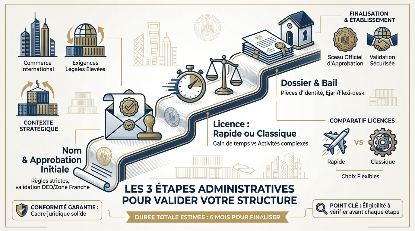 Étapes administratives pour la création d'entreprise d'import-export à Dubaï