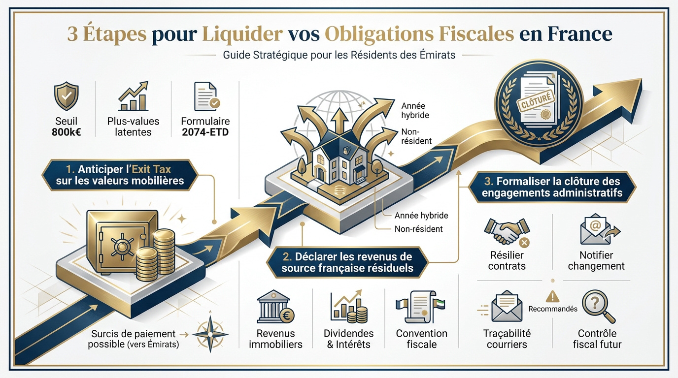 Formalités administratives et fiscales pour le départ de France vers les Émirats