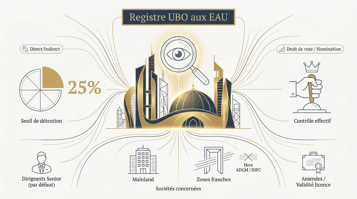 Critères de détermination du bénéficiaire effectif UBO aux Émirats Arabes Unis