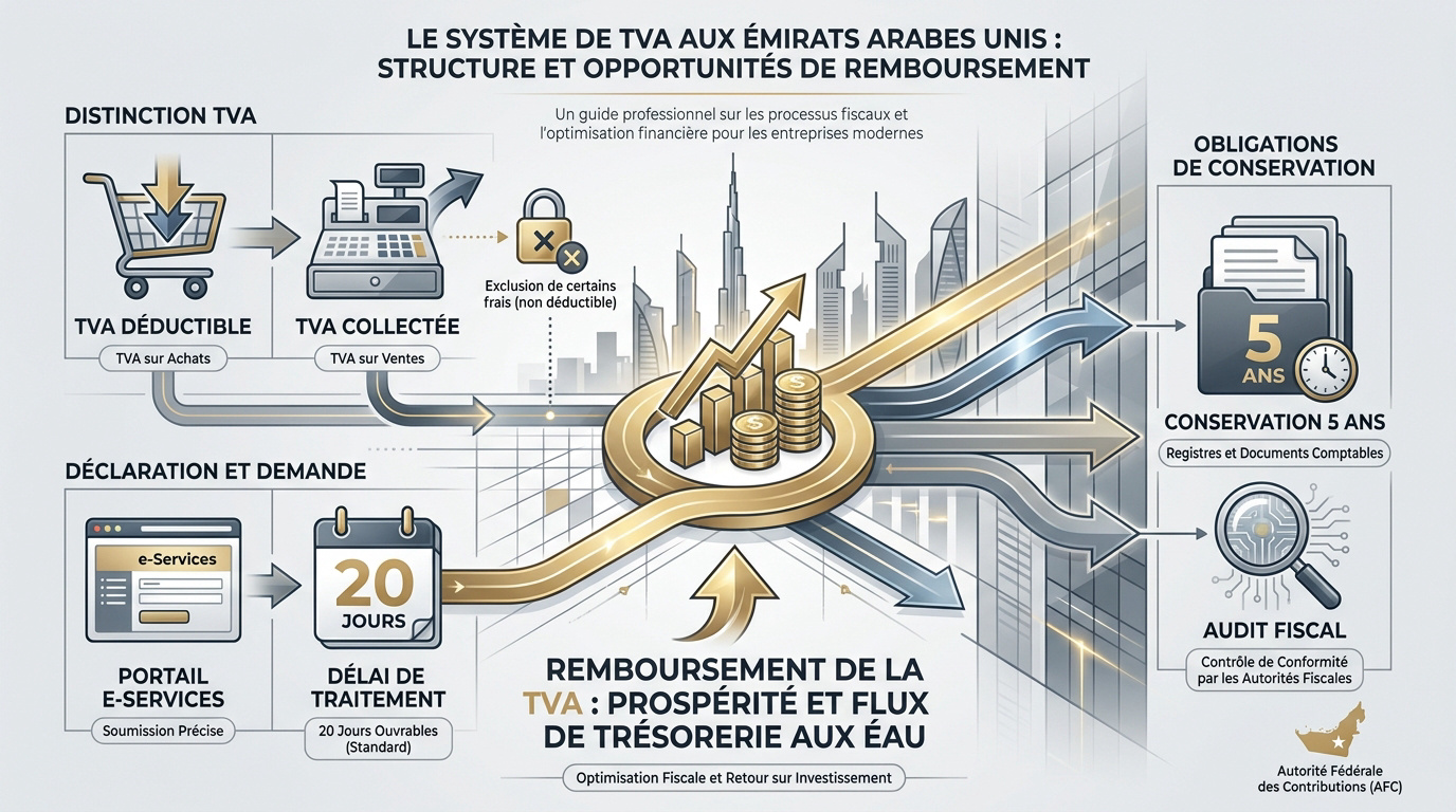 Schéma du système de remboursement de la TVA aux Émirats Arabes Unis pour les entreprises résidentes