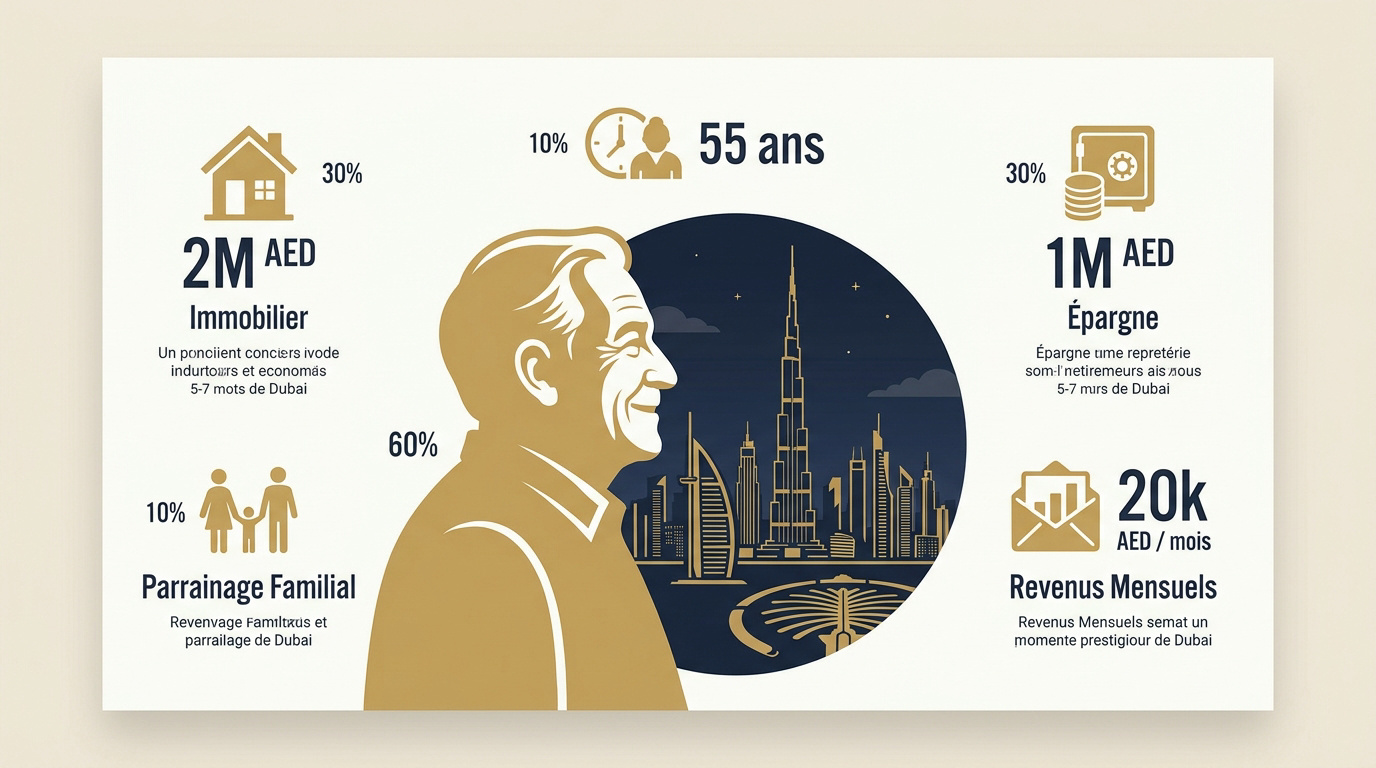 Critères financiers et éligibilité pour le visa de retraite à Dubaï en 2026