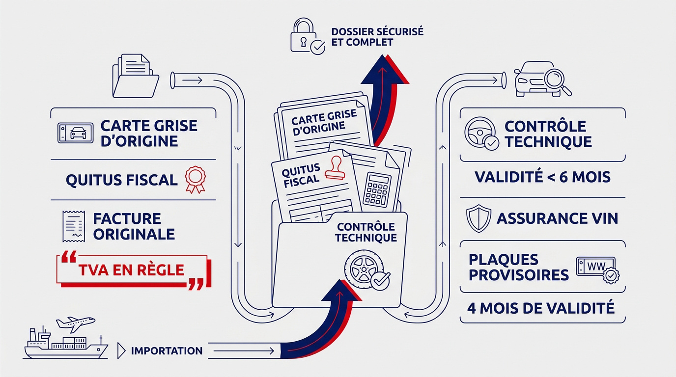 Étapes de constitution du dossier pour l'immatriculation d'un véhicule importé de Dubaï