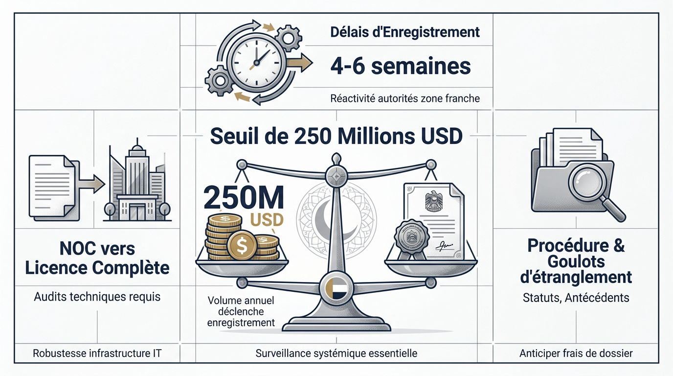 Infographie des seuils d'enregistrement financier aux Émirats arabes unis
