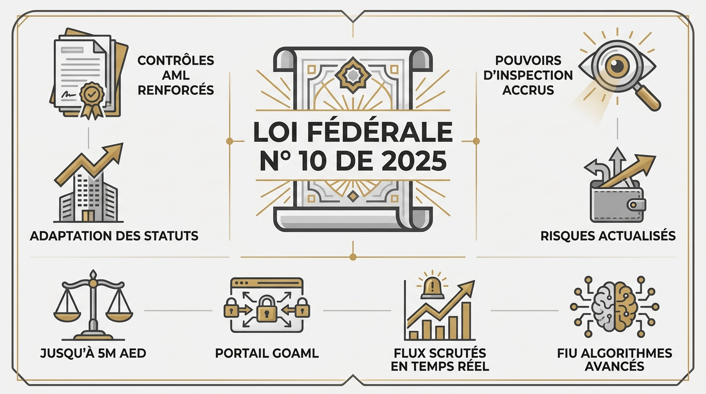 Impacts clés de la Loi fédérale n° 10 de 2025 sur la conformité AML aux Émirats
