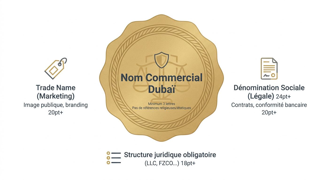 Règles de conformité pour le nom commercial à Dubaï et enregistrement légal